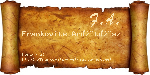 Frankovits Arétász névjegykártya